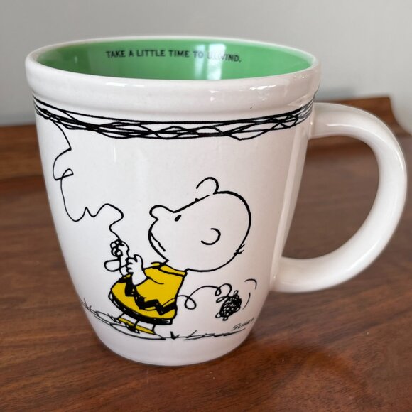 Hallmark Peanuts Charlie Brown and Snoopy Mug Take A Little Time to Unwind 2010 - Picture 1 of 11
